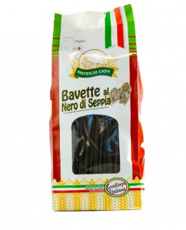 Bavette al Nero di Seppia pasta artigianale di semola di grano duro - 500g - essiccata a bassa temperatura - Pastificio Gioia