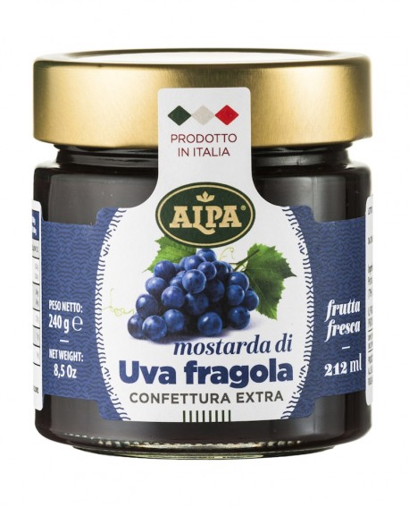 Confettura Extra di Uva Fragola - mostarda - 212ml - vaso in vetro – ALPA Calabria
